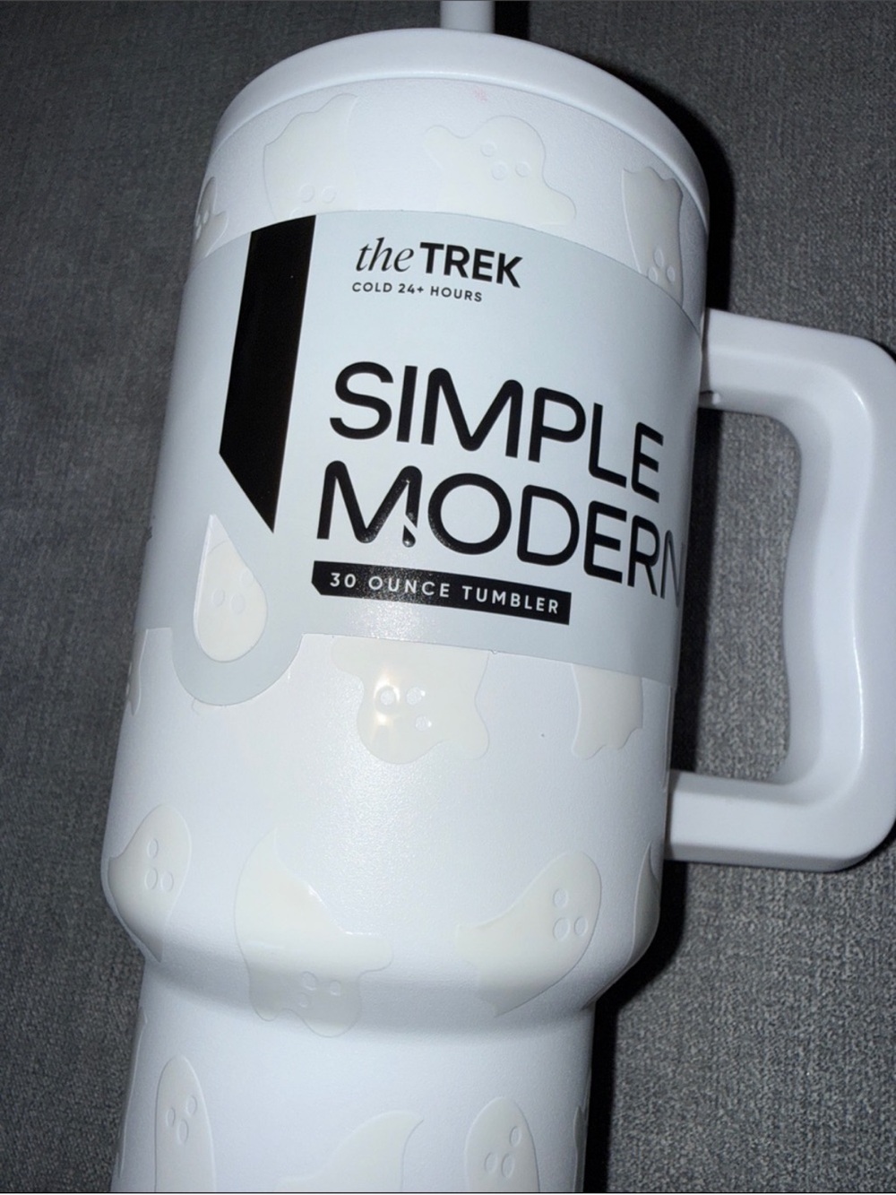 Simple Modern White Ghost 30 oz Tumbler The Trek - Fall / Halloween - Picture 3 of 5